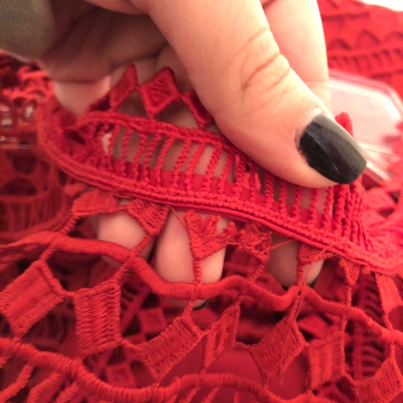 Lovers + Friends Blush Crochet Shift Dress, Red, Women's Medium NWT - Picture 10 of 15